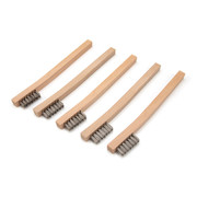 Steelman Stainless Steel Wire Brush W/ Wood Handle, 1200 Bristles, 5 PK 99089